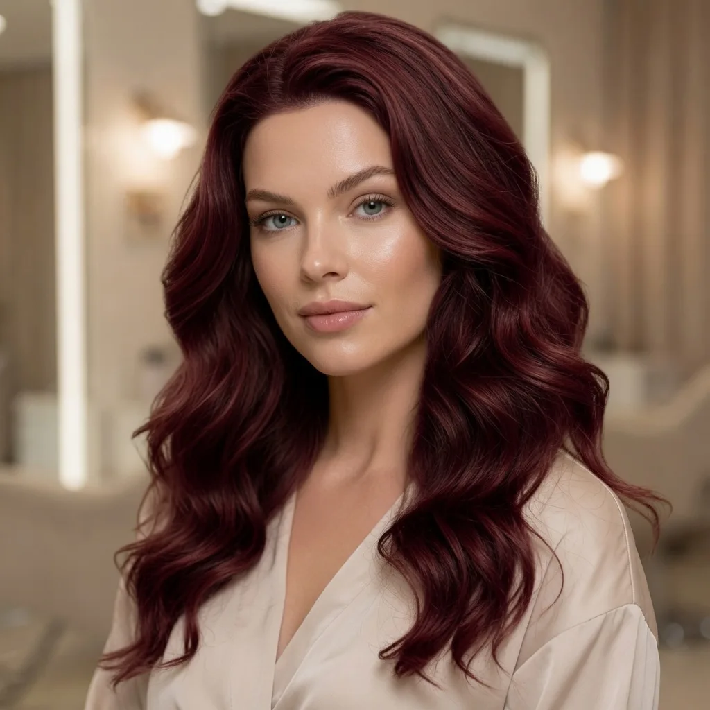 Aplicação de tintura no cabelo todo no Marsala Salão