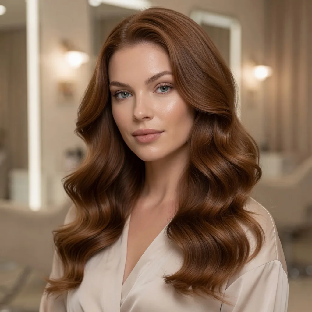 Secagem cabelo cumprido no Marsala Salão
