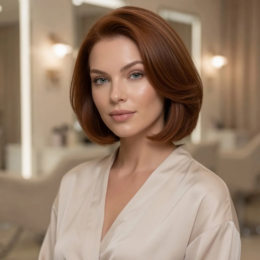 Secagem cabelo curto no Marsala Salão